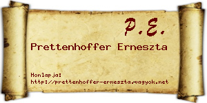 Prettenhoffer Erneszta névjegykártya